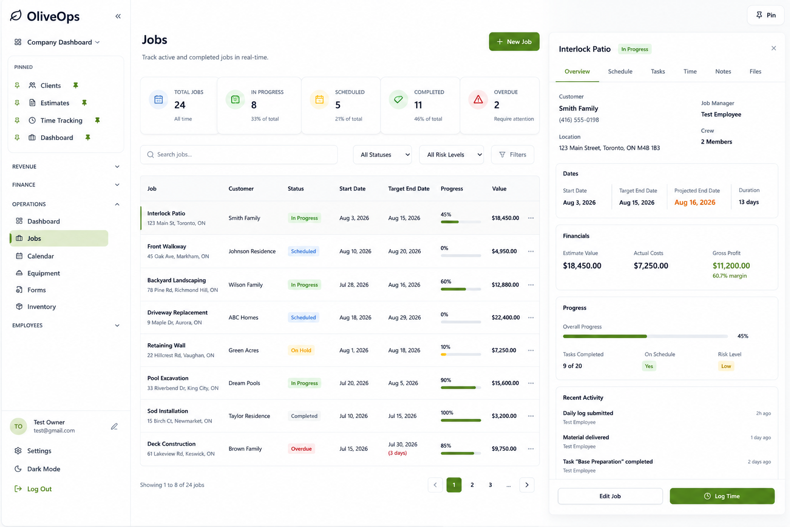 Job Management screenshot